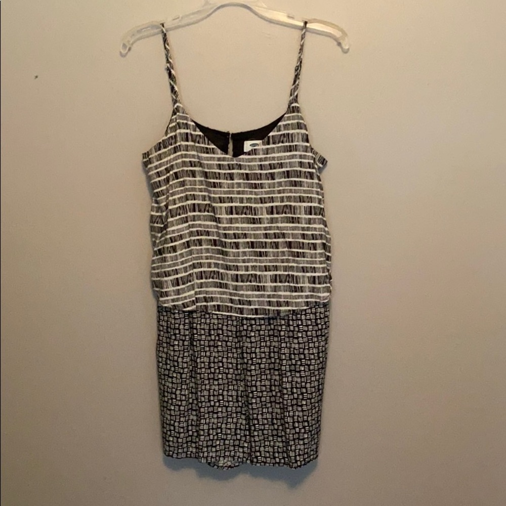 Black and white romper